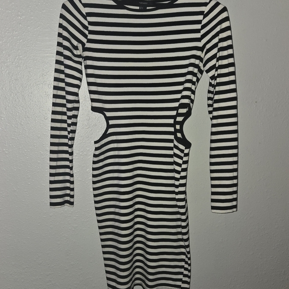 Forever 21 striped bodycon midi dress women's size small - Picture 7 of 7